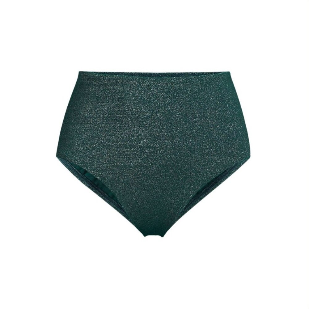 Lands' End Shine High Waisted Bikini Bottom - Size: 2 Long - NWT